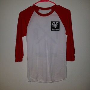 Young and Reckless red quarter sleeve t-shirt